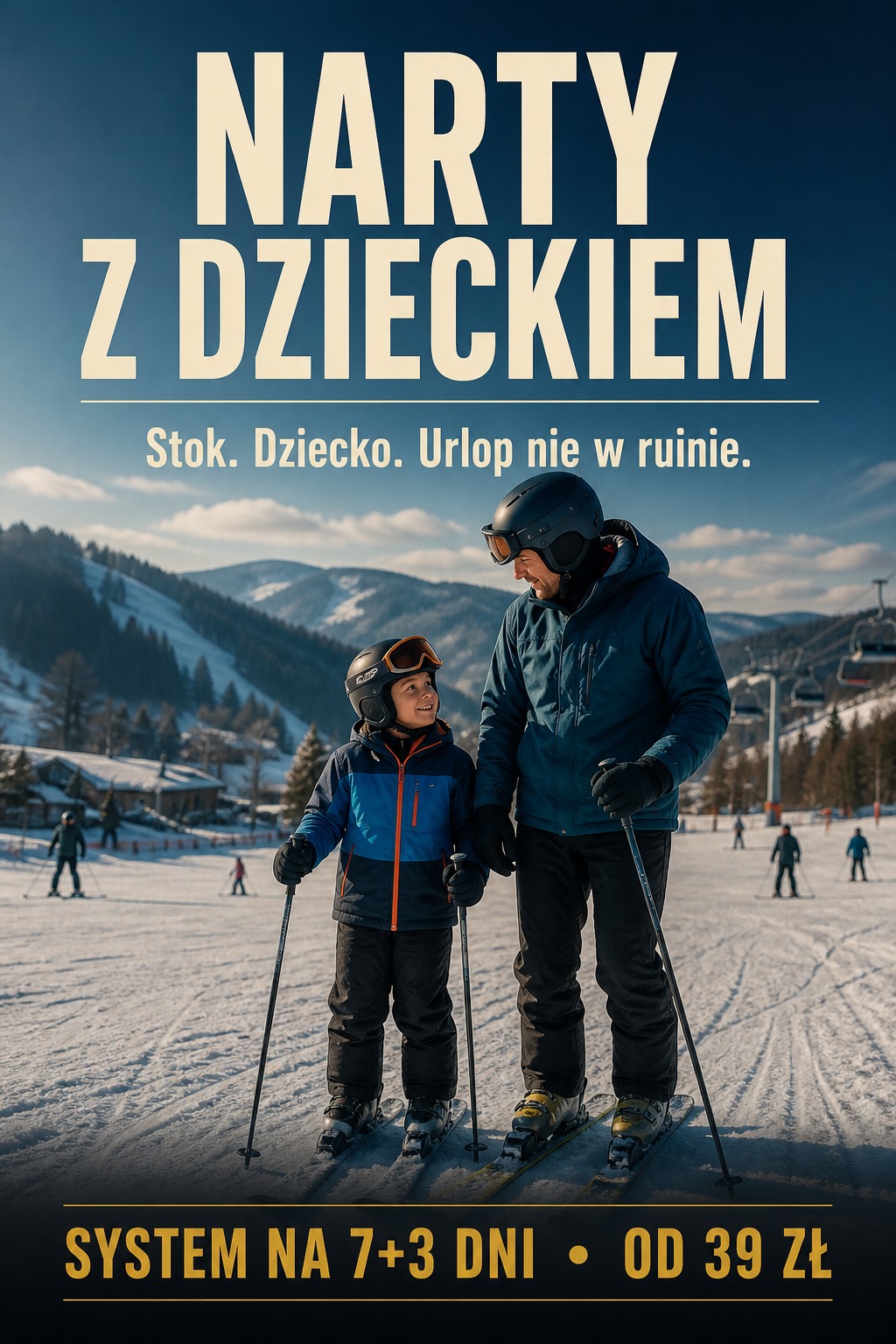 Okładka: Narty z dzieckiem — Plus